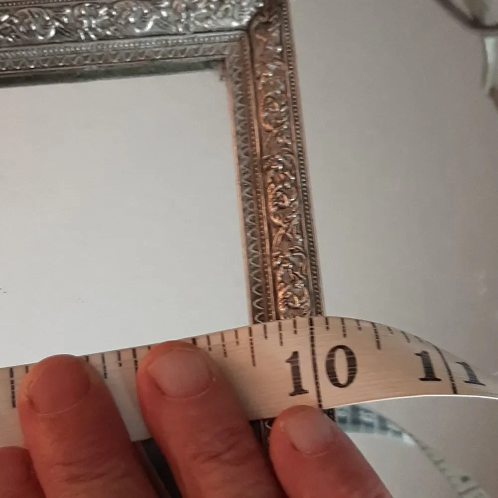 SilverSmith‎   Vintage 60s Mirror Blue Velvet Jewerly Box